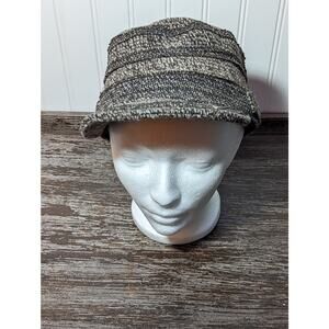 Unbranded Women's Beige/Brown Newsboy Soft Tweed Look Fashion Hat
